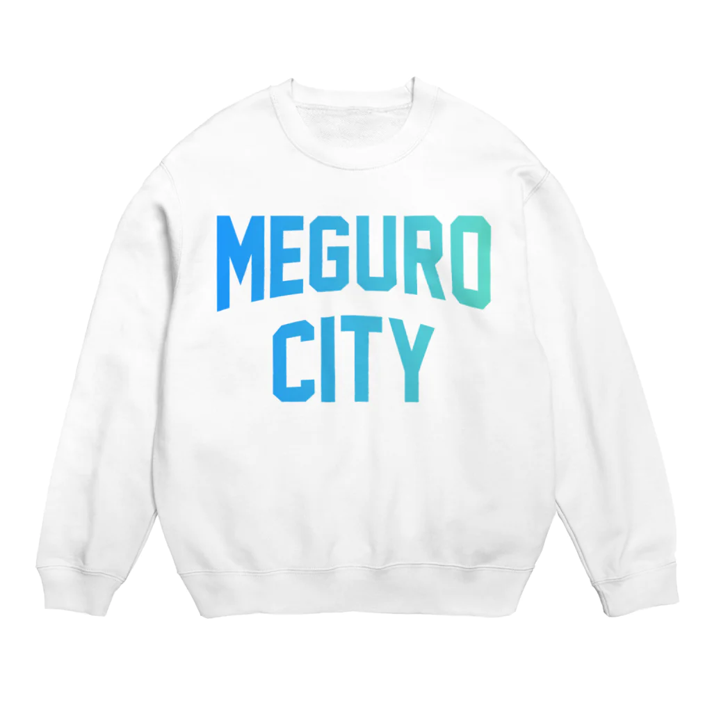 JIMOTOE Wear Local Japanの目黒区 MEGURO CITY ロゴブルー Crew Neck Sweatshirt