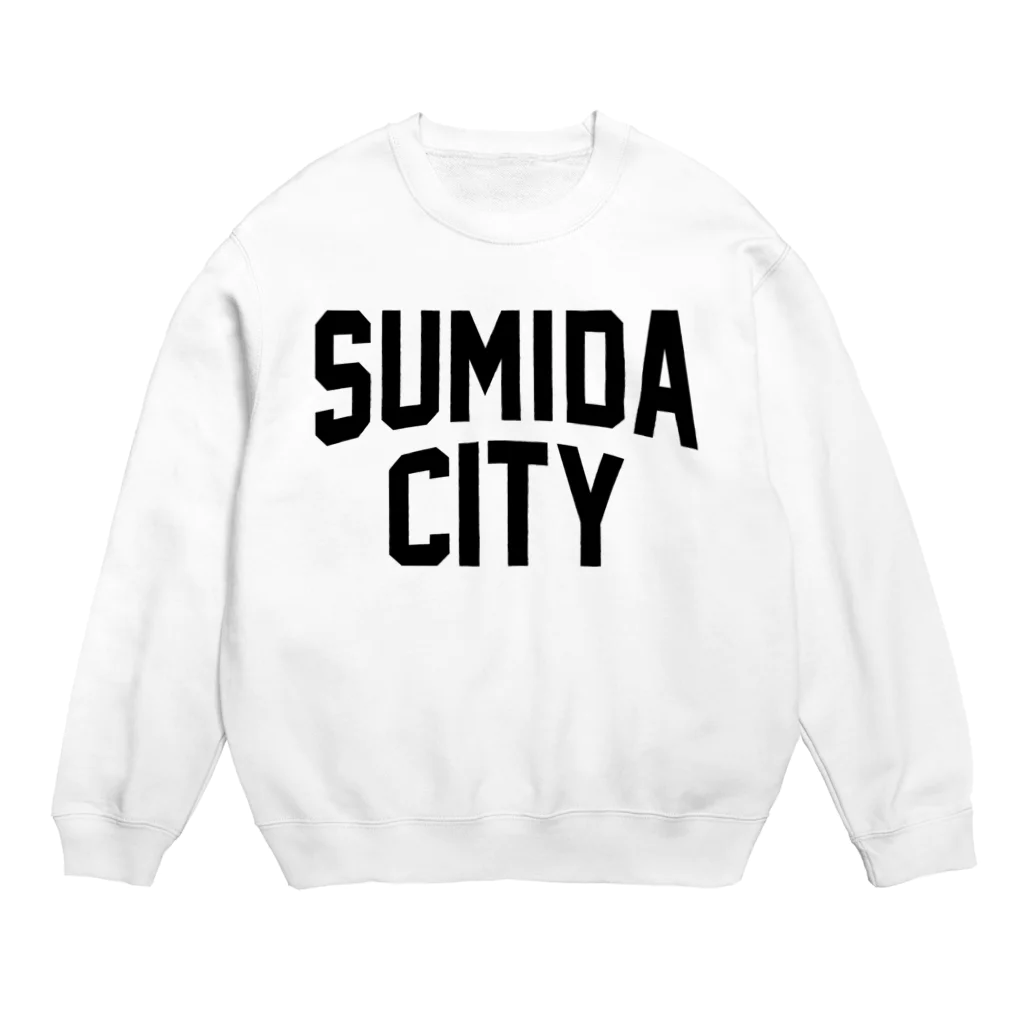 JIMOTOE Wear Local Japanの墨田区 SUMIDA CITY ロゴブラック Crew Neck Sweatshirt