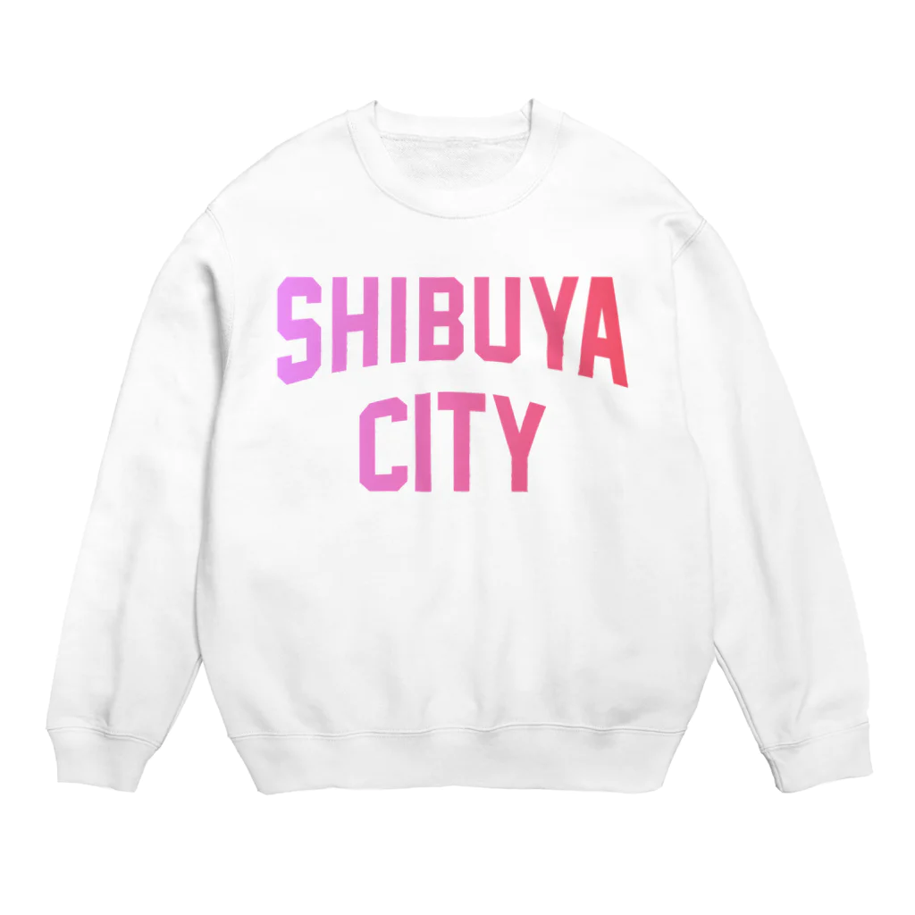 JIMOTO Wear Local Japanの渋谷区 SHIBUYA WARD ロゴピンク Crew Neck Sweatshirt