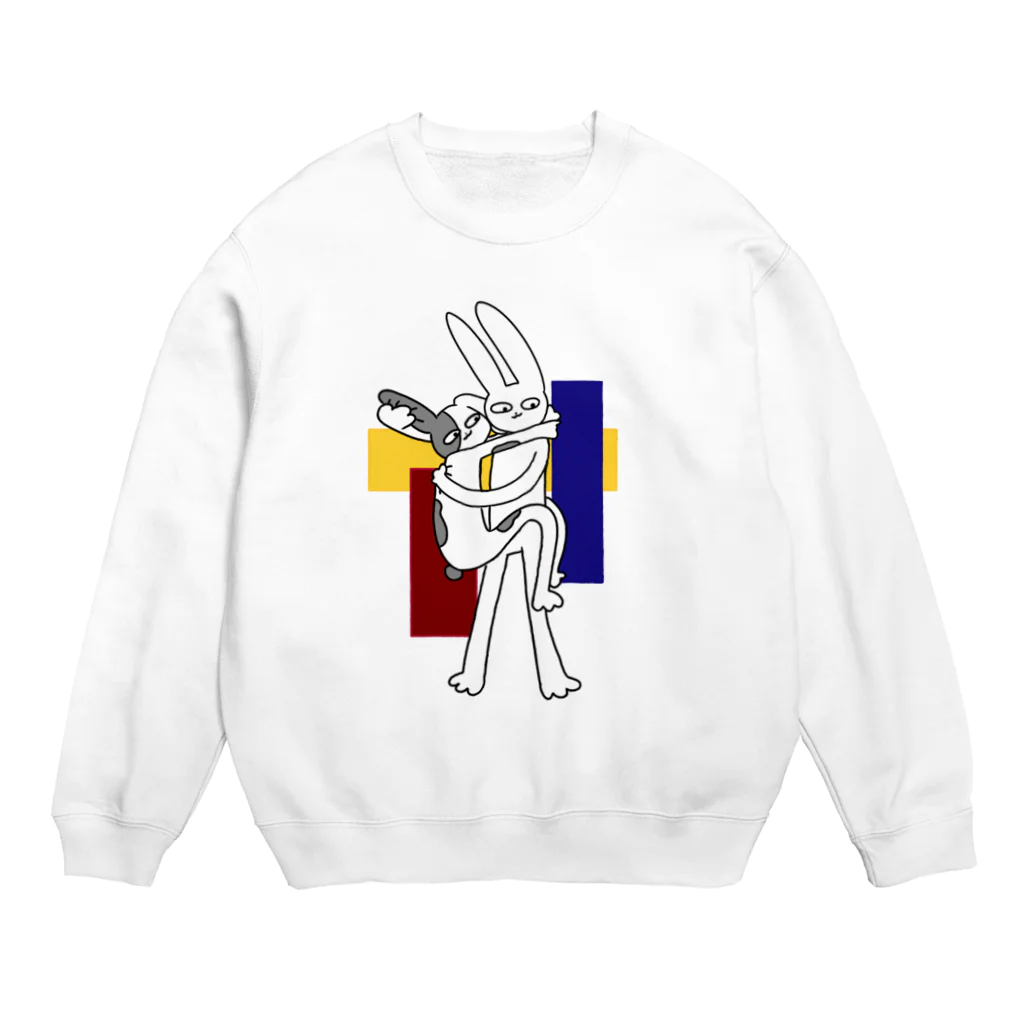 けけけのアンニュイうさぎ(ハグ) Crew Neck Sweatshirt