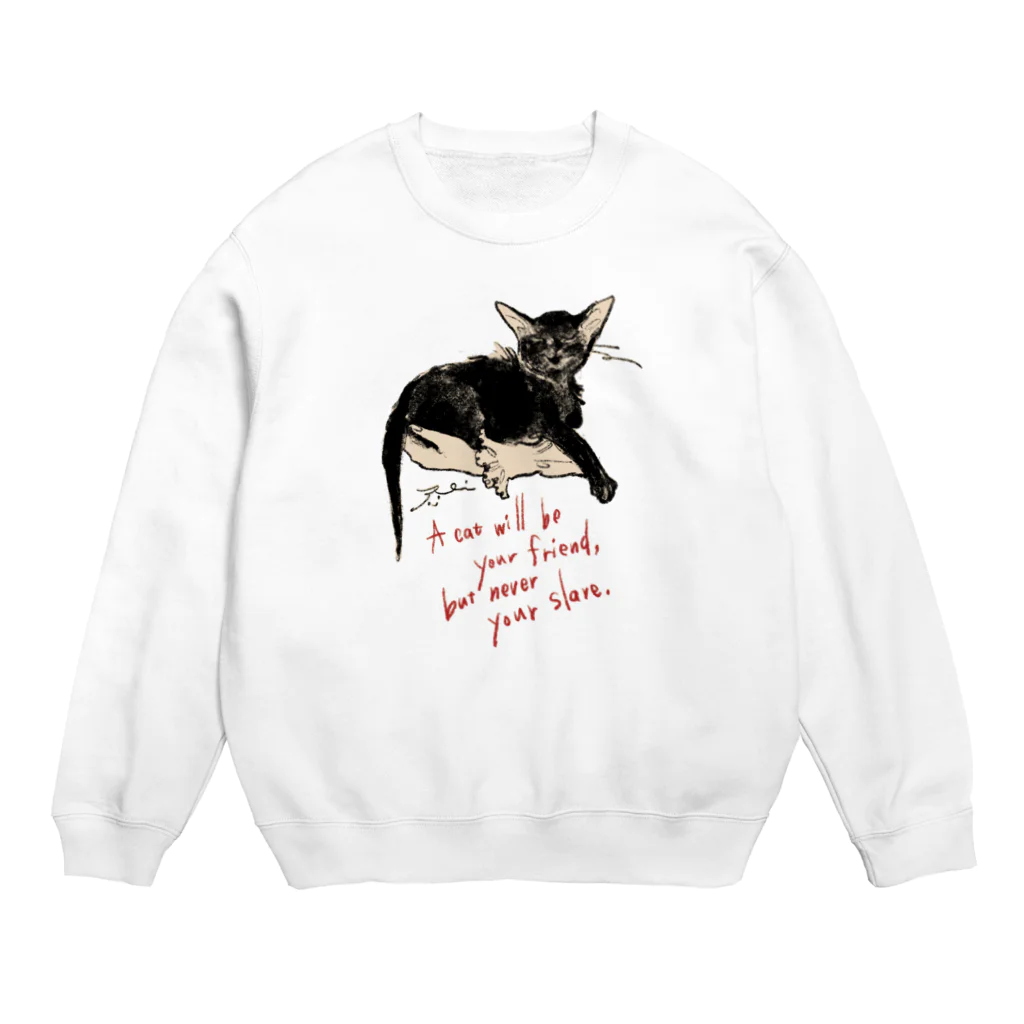 くらはしれいの黒猫トト Crew Neck Sweatshirt