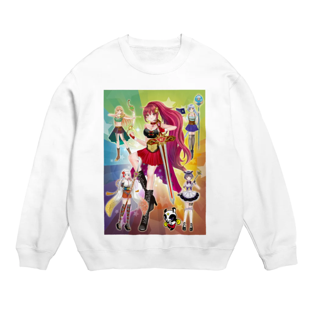 Milk☆Dipperのガールズファイター！ミルクディッパー☆02☆Otome Crew Neck Sweatshirt