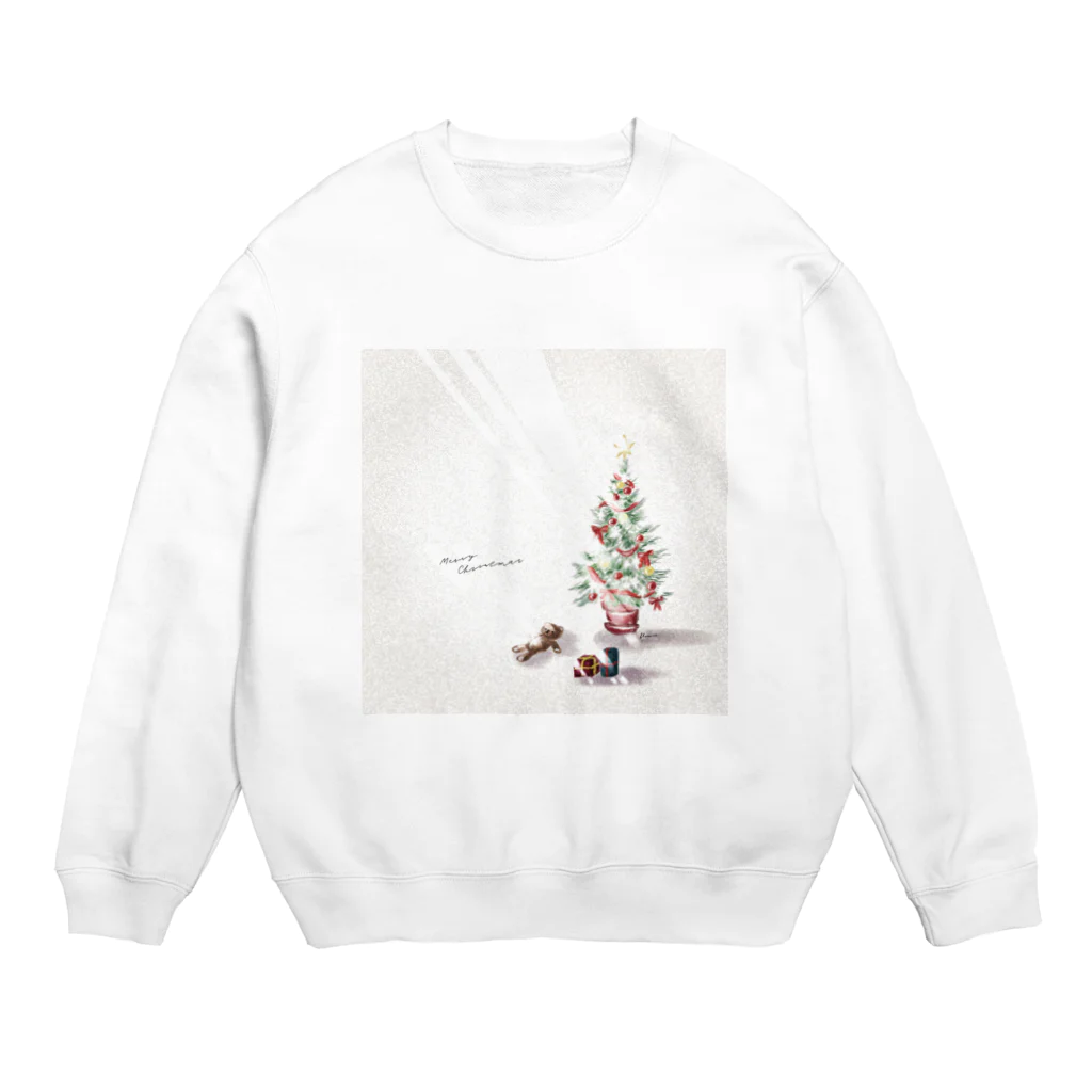 flowerのくまさんとクリスマス Crew Neck Sweatshirt