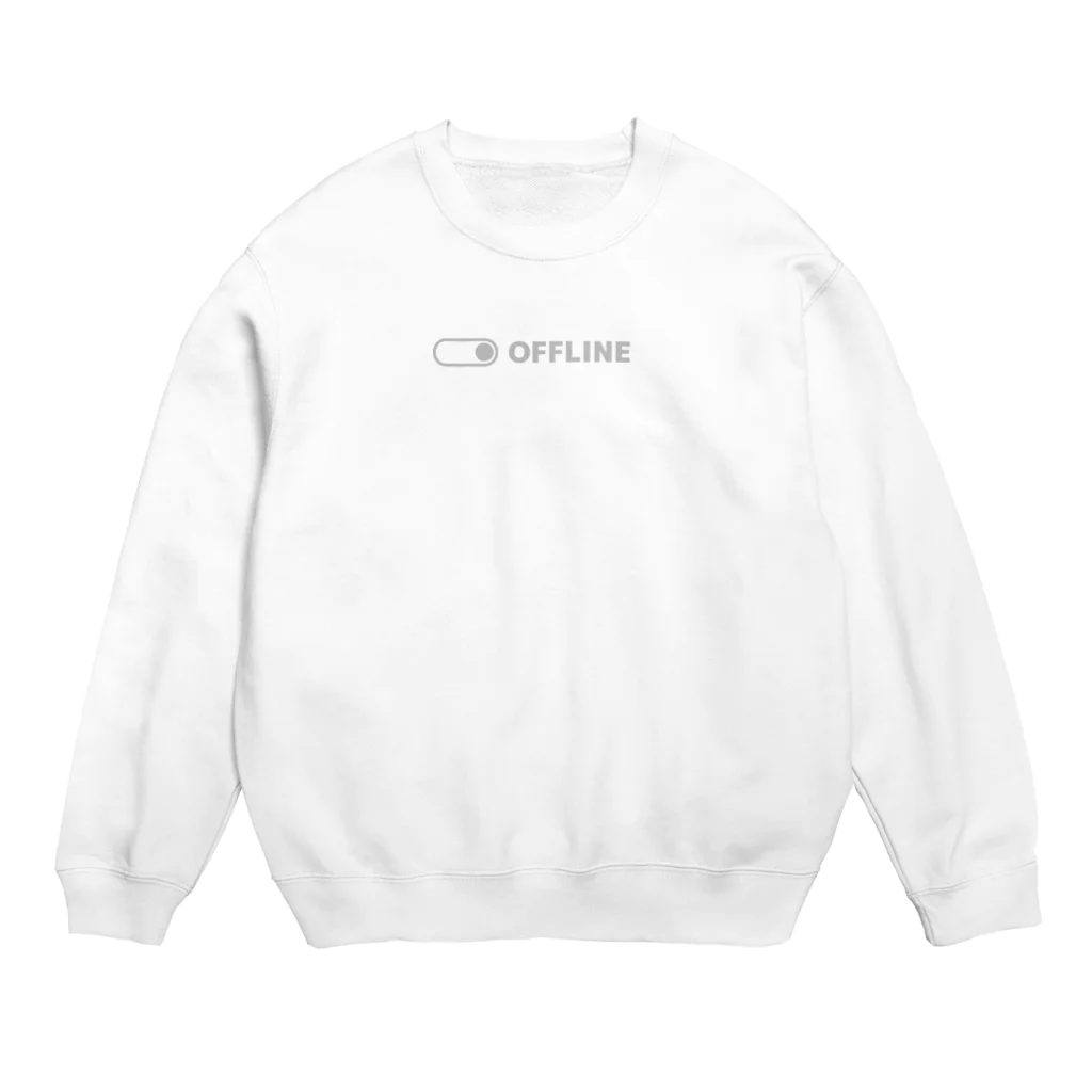 Healthy CapybaraのNow OFFLINE Crew Neck Sweatshirt