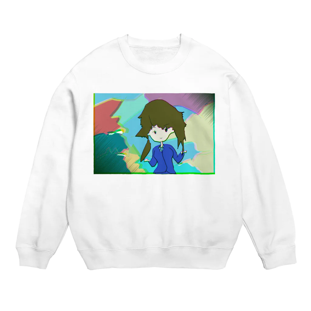 水草の芸術的なガール Crew Neck Sweatshirt