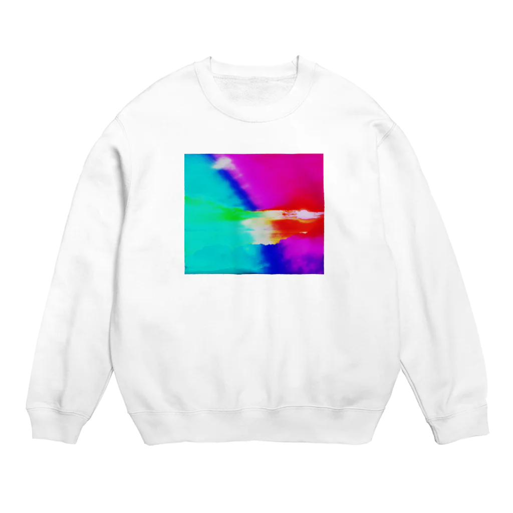 橘造園ＳＨＯＰのtawarazuの夕陽と宇和海 Crew Neck Sweatshirt