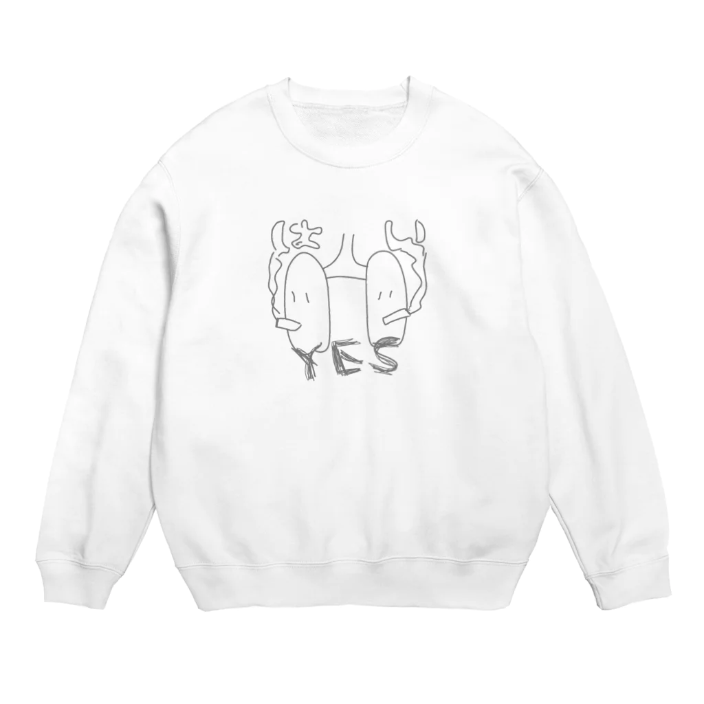 カラメン売り場のYes肺くん Crew Neck Sweatshirt