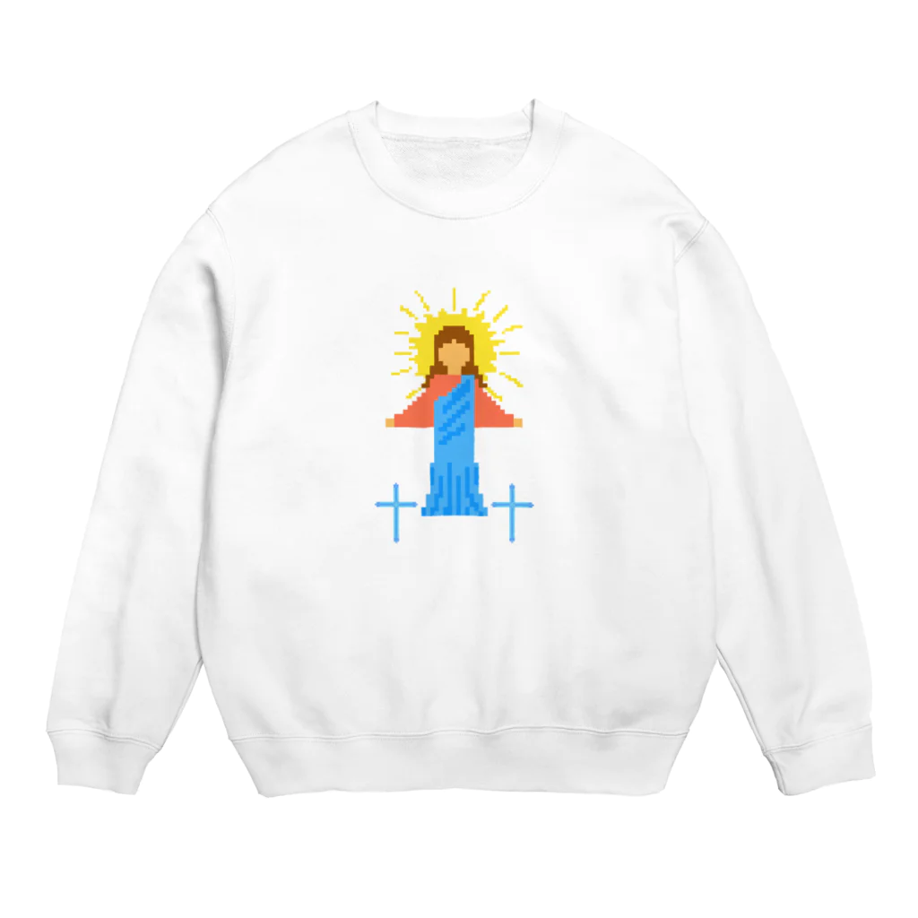 ムエックネのキリスト　ドット絵 Crew Neck Sweatshirt