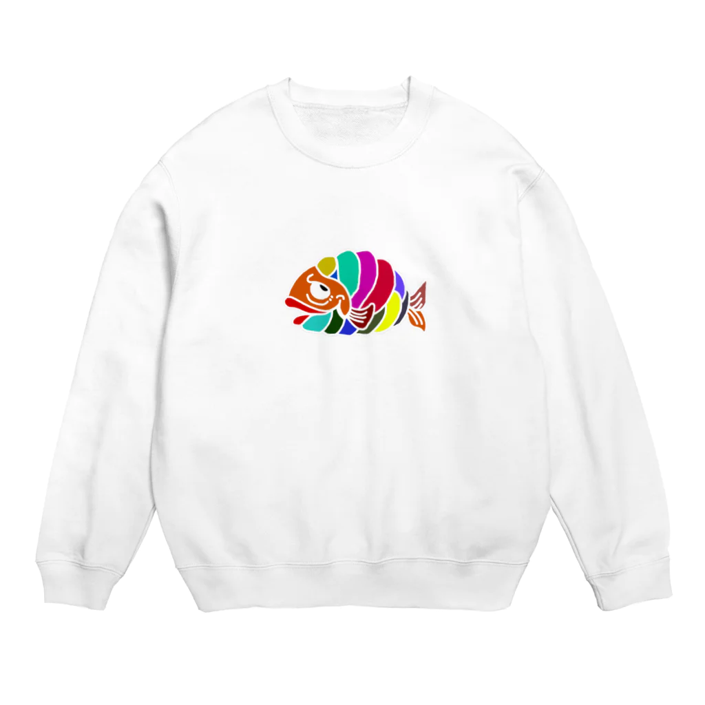 ばらっくんのRainbow Fish  Crew Neck Sweatshirt