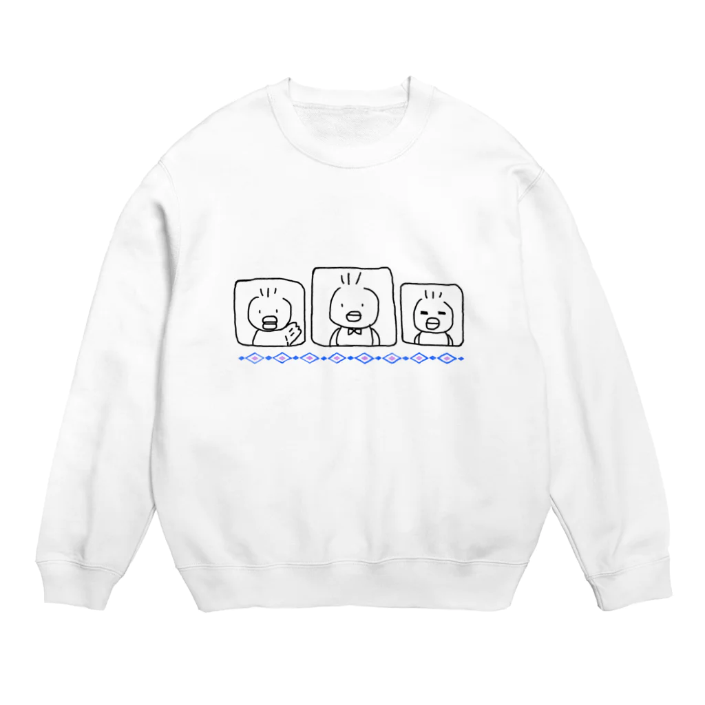 あひるちゃんの3匹のあひるちゃん Crew Neck Sweatshirt