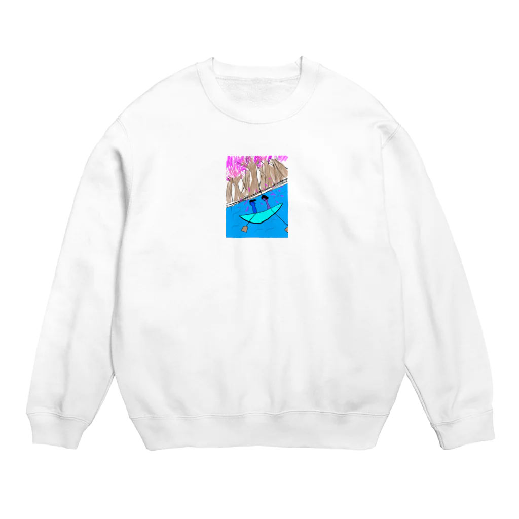 tateoのボート乗りおと乗りこ Crew Neck Sweatshirt