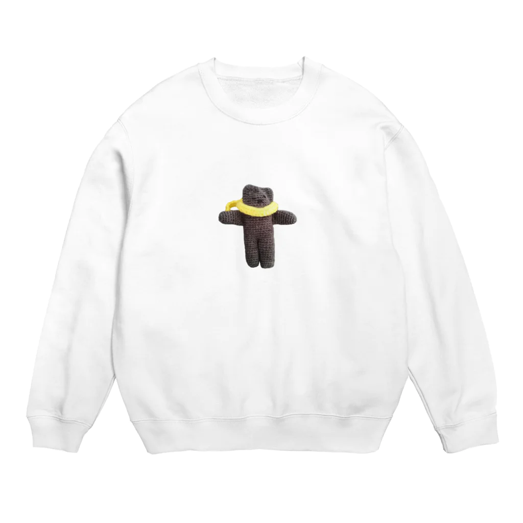 358の黄色いマフラーのくまさん Crew Neck Sweatshirt