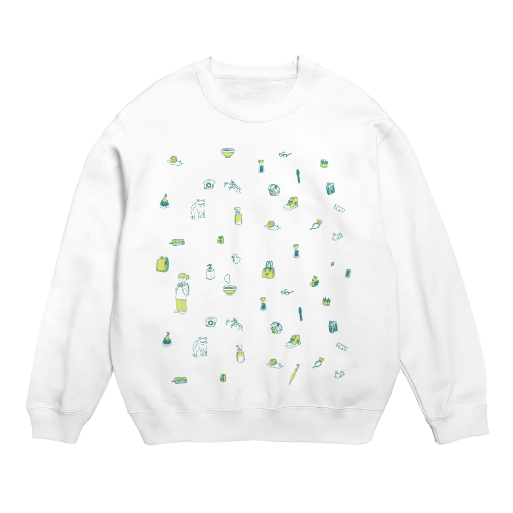 tendaten-no-omiseのひまひまいろいろ　あおときいろ編 Crew Neck Sweatshirt