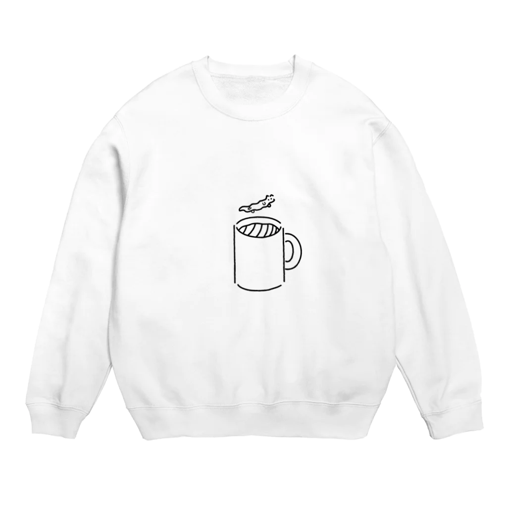 Tudadaの湯気ねこ Crew Neck Sweatshirt