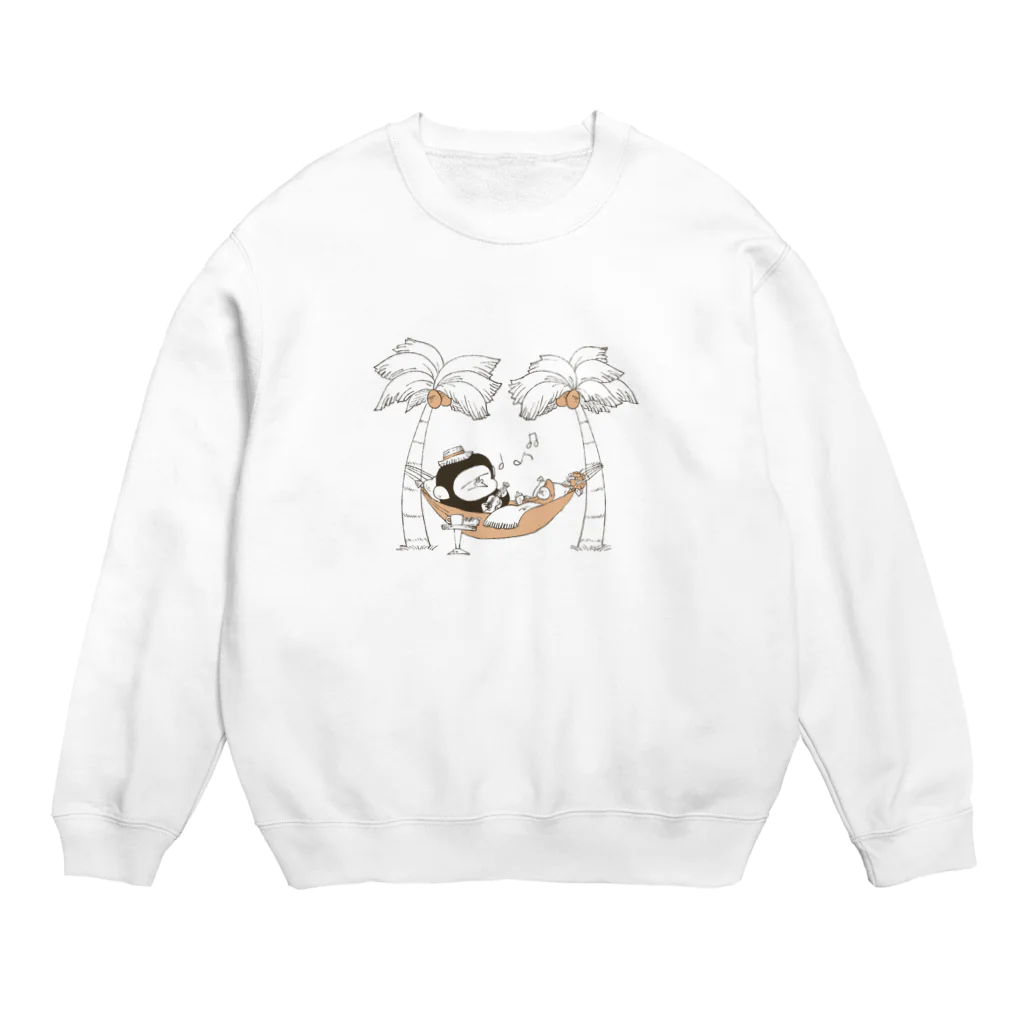 MINI BANANA ゴリラの親子のMINI BANANA ハワイアン Crew Neck Sweatshirt