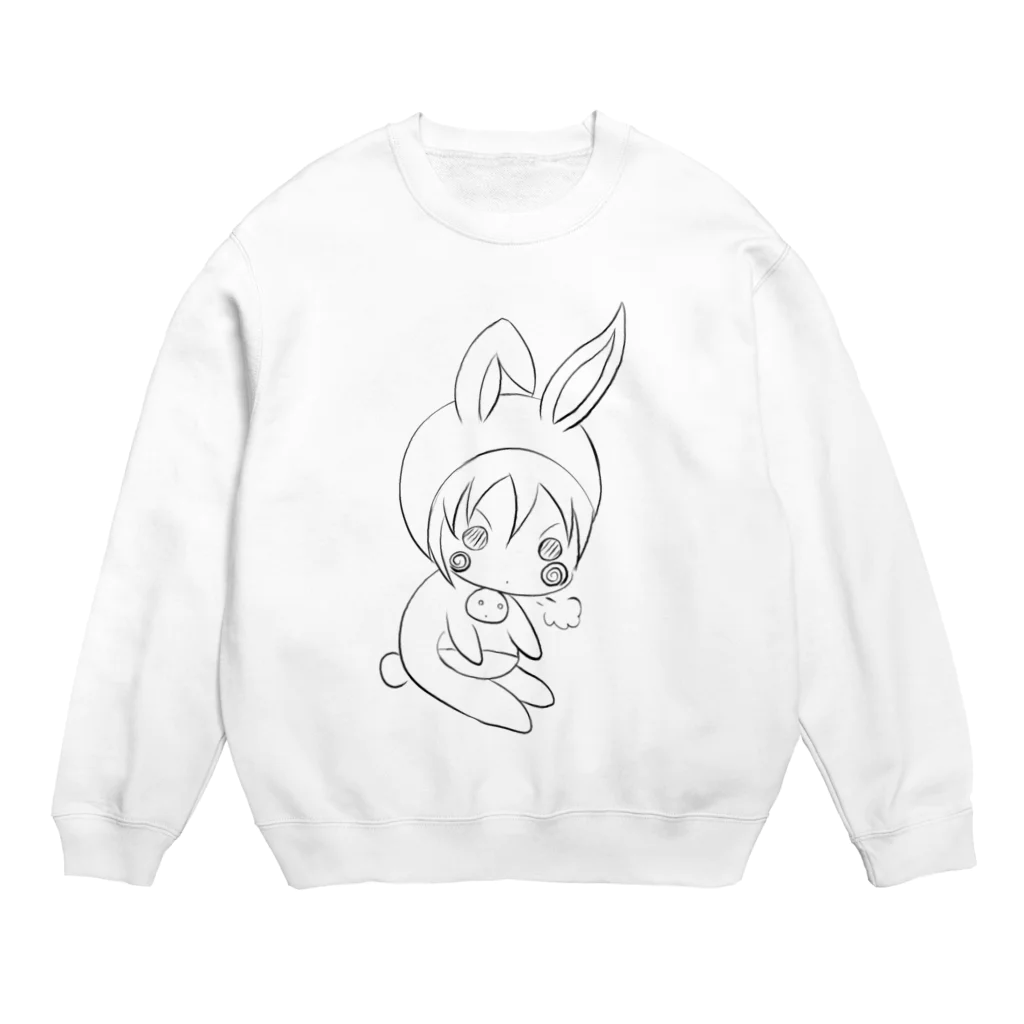 dopperuのおこうさちゃん Crew Neck Sweatshirt