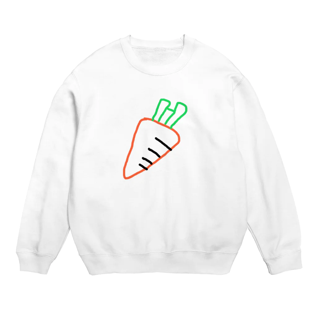 ゆるやかに死のただのニンジン Crew Neck Sweatshirt