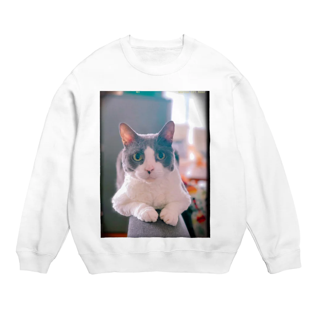 Rock in Catsの猫毛団のぽんちゃん Crew Neck Sweatshirt