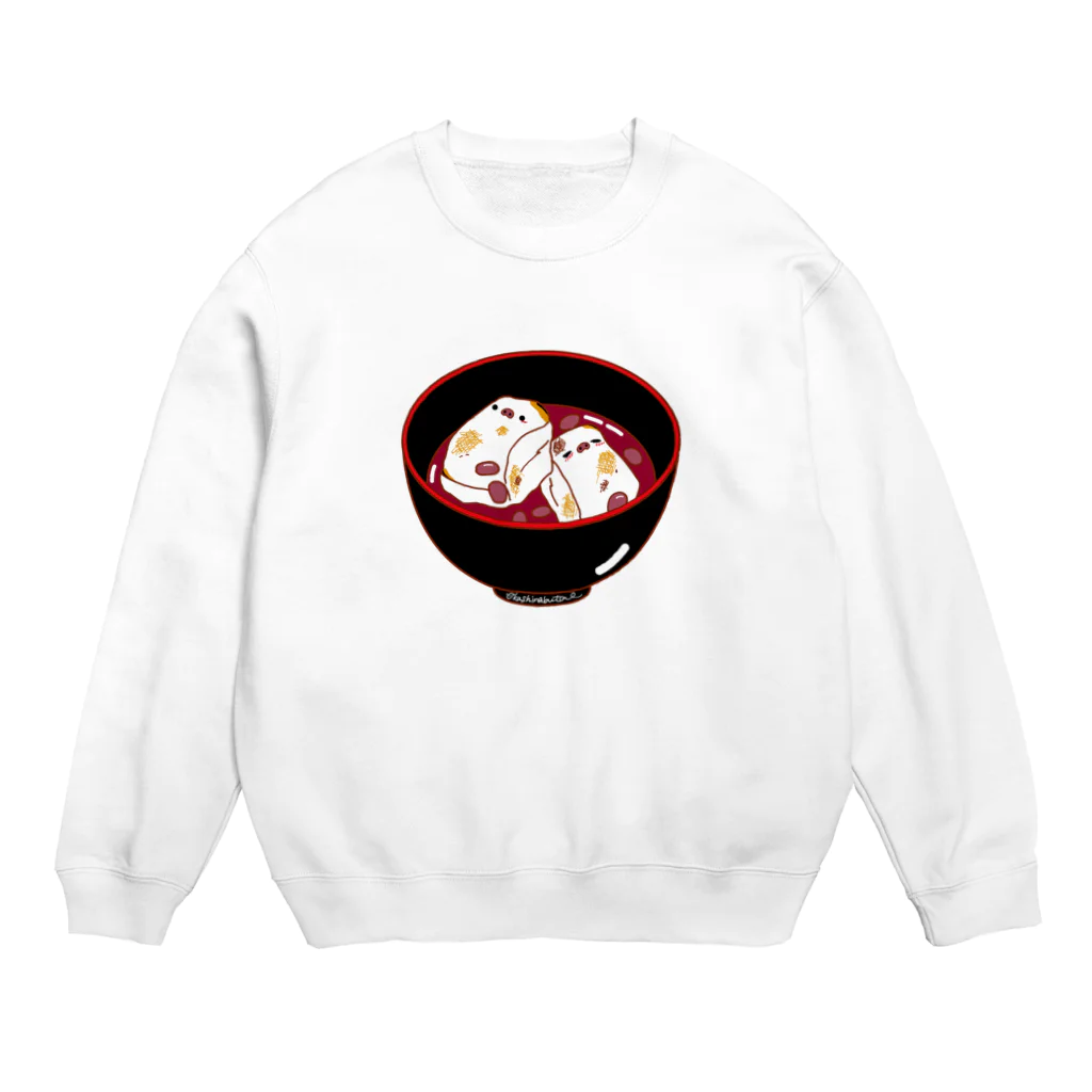 Draw freelyのおしるこ Crew Neck Sweatshirt