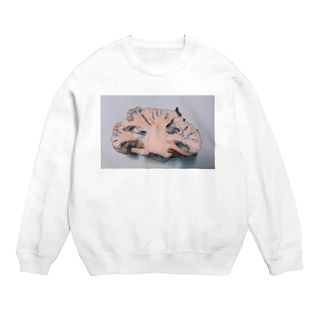 Null2の脳カリフラワー Crew Neck Sweatshirt