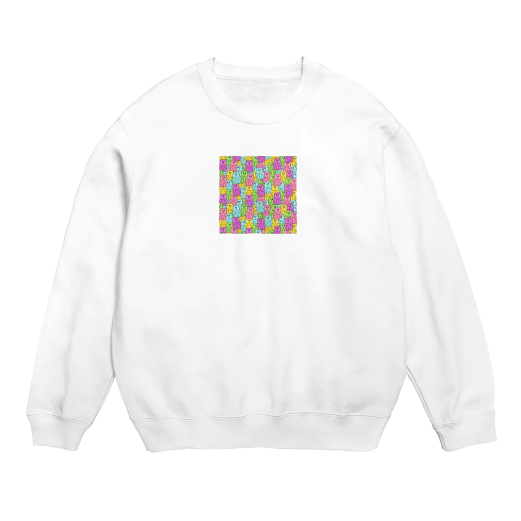 パプリカのカラフルベアー Crew Neck Sweatshirt