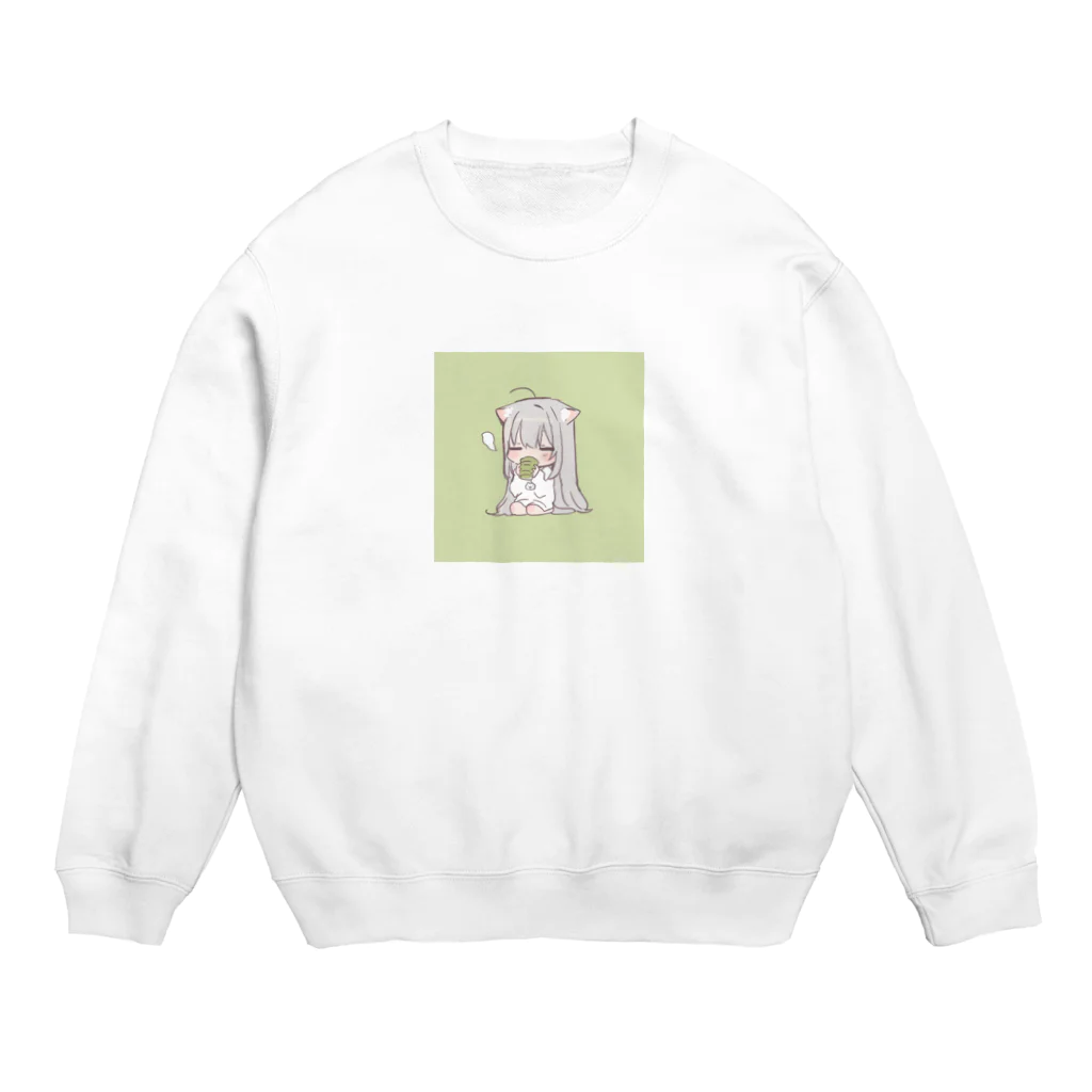 まふゆのmafu green Crew Neck Sweatshirt