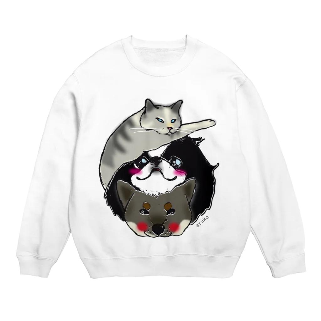 arukoのにゃん狆柴っ！ Crew Neck Sweatshirt