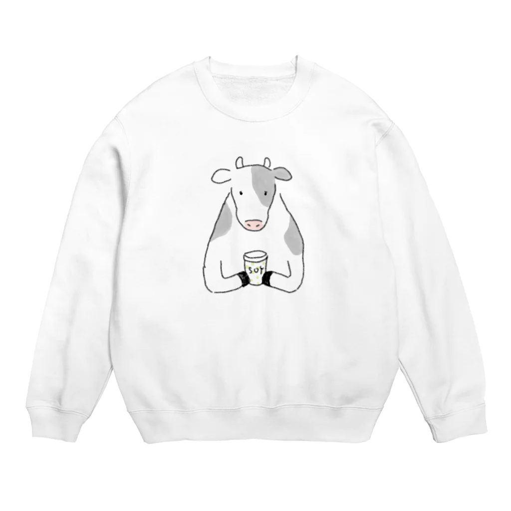 nyota|にょたのソイラテうし Crew Neck Sweatshirt