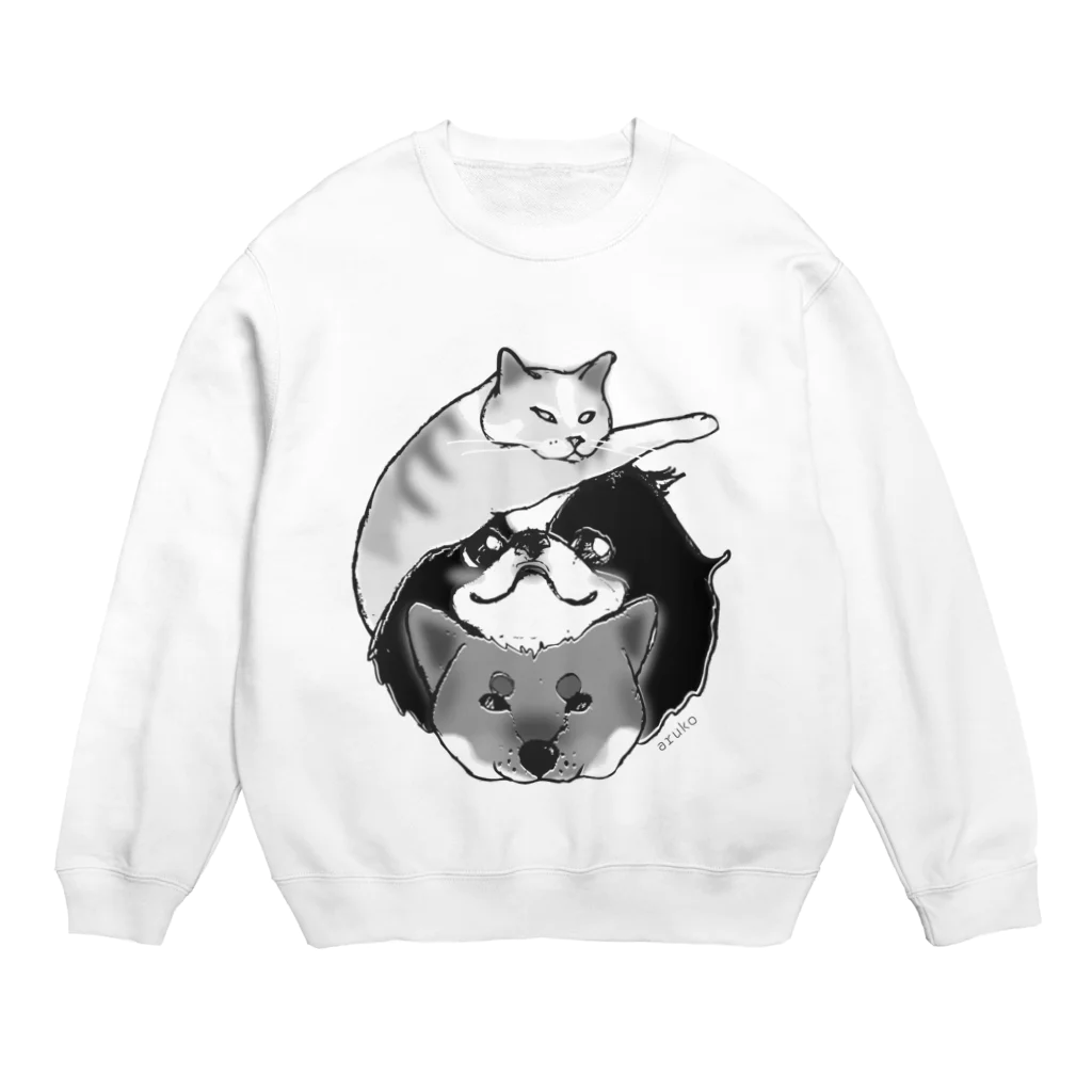 arukoのにゃん狆柴っ！mono Crew Neck Sweatshirt