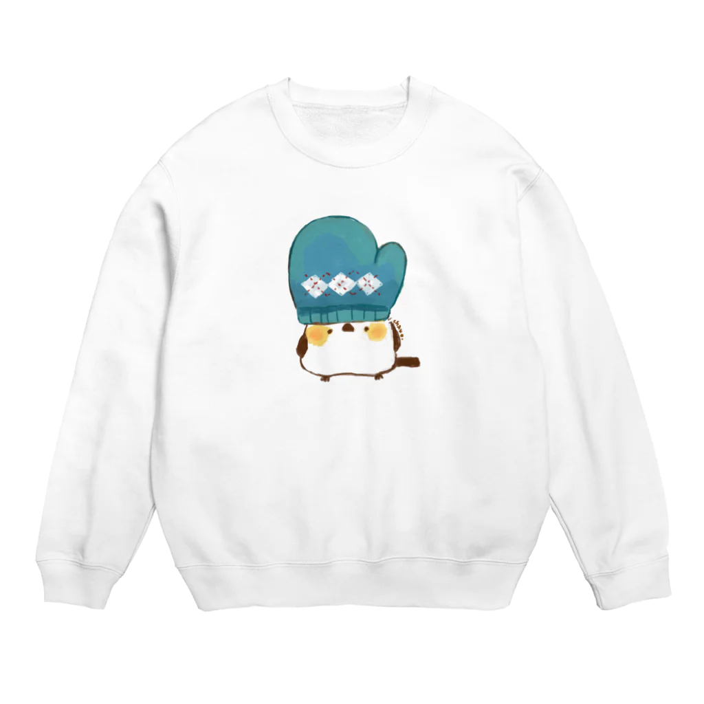 ちゃこぺん（SUZURI店）のシマエナガちゃん Crew Neck Sweatshirt