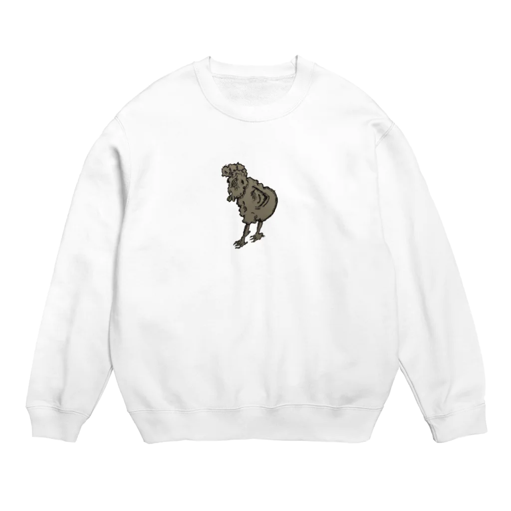 穴logのヒヨコのニワトリ Crew Neck Sweatshirt