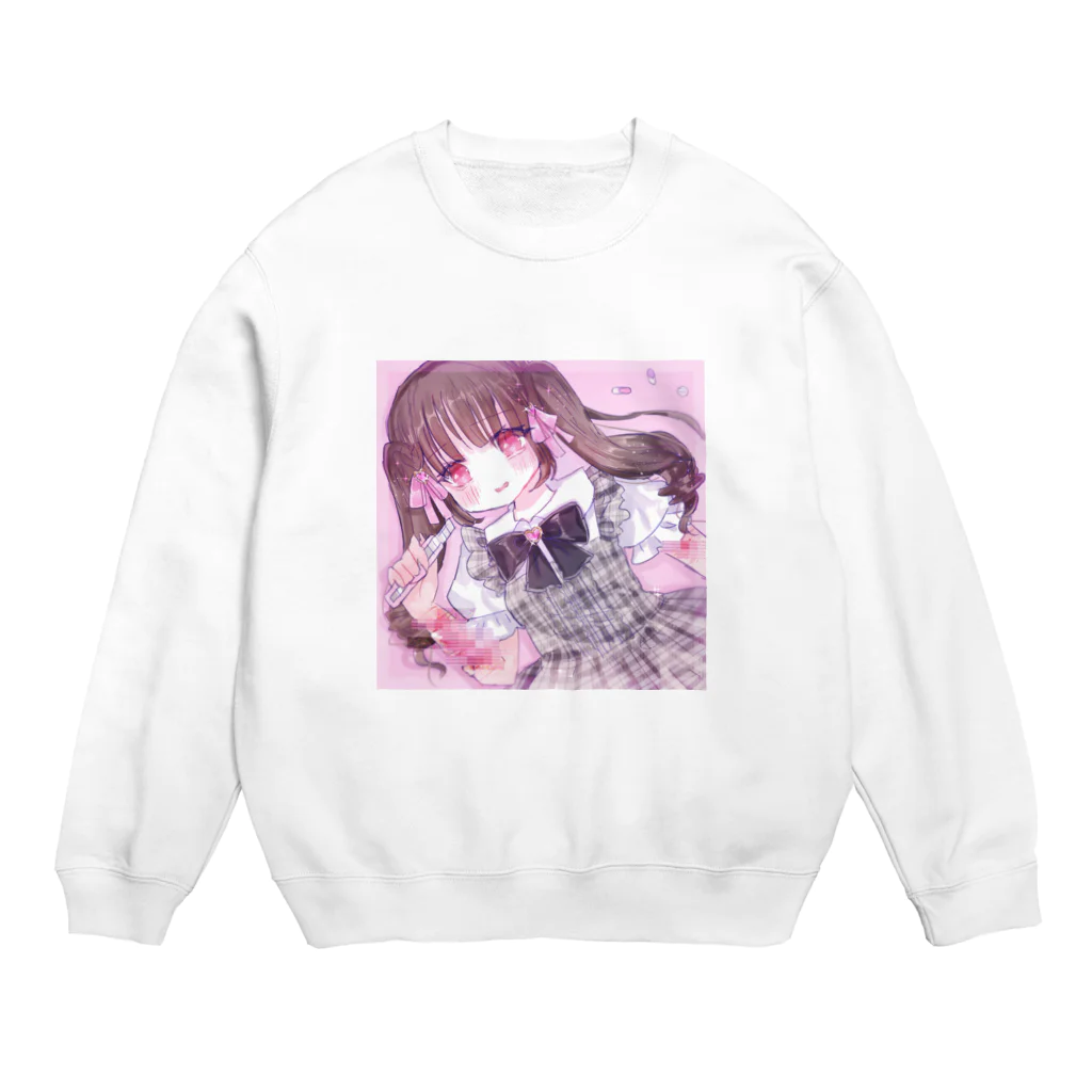 あくむ病院の量産型オタクしか勝たん。 Crew Neck Sweatshirt