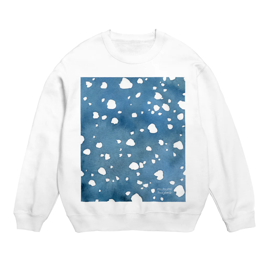 萩岩睦美のグッズショップのスウェット　雪夜 Crew Neck Sweatshirt