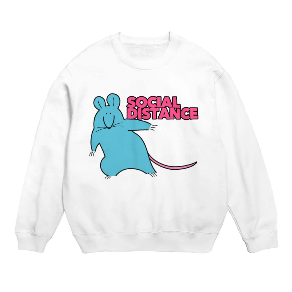 とてもえらい本店のソーシャルディスタンスまうす。PINK Crew Neck Sweatshirt