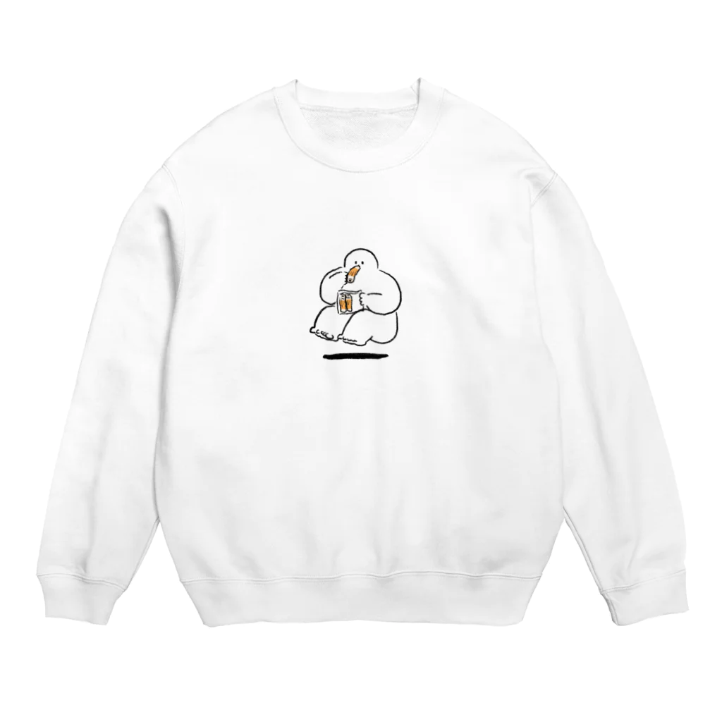 みぞぐちともやの深夜にちくわをむさぼる Crew Neck Sweatshirt