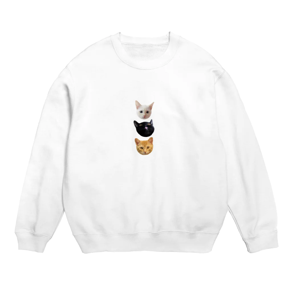 うなぎねこショップのにゃんずだいしゅうごう　たて！ Crew Neck Sweatshirt