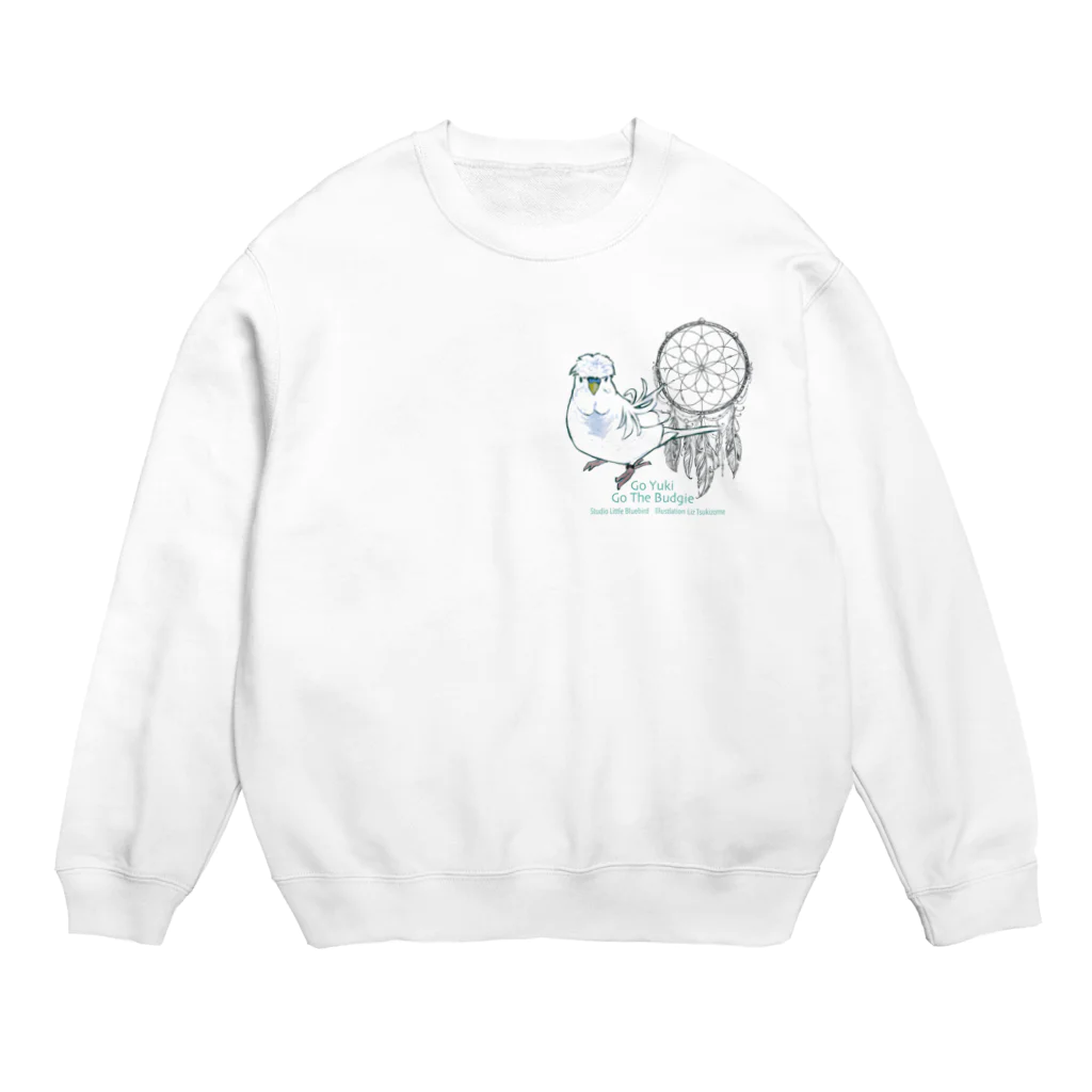 青いことり工房@徐行運転のユキちゃん夢をつかむ Crew Neck Sweatshirt