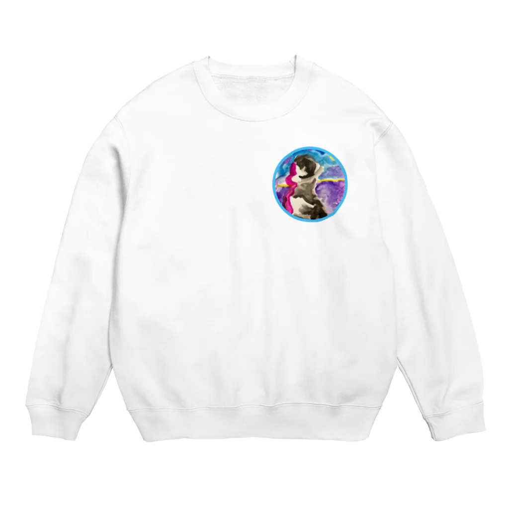 夕暮れざくろの湖上2 Crew Neck Sweatshirt