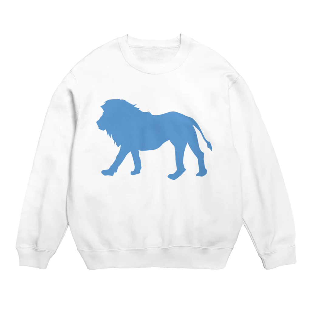 あおぞらのライオン_BLUE Crew Neck Sweatshirt