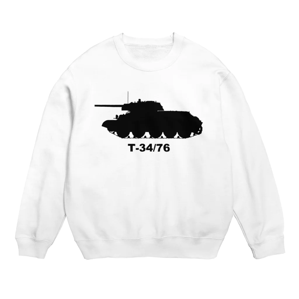 puikkoの戦車　T34/76（黒） Crew Neck Sweatshirt