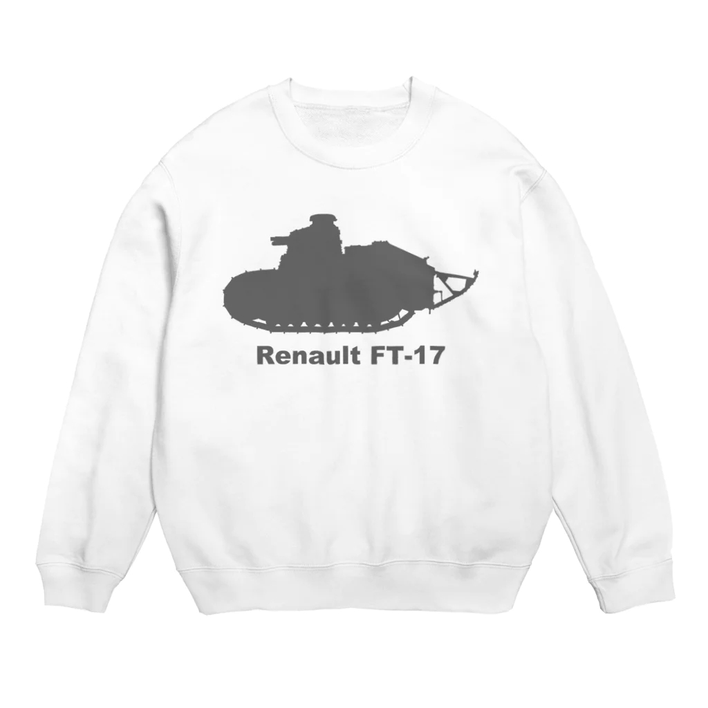 puikkoの戦車　ルノーFT-17（黒） Crew Neck Sweatshirt