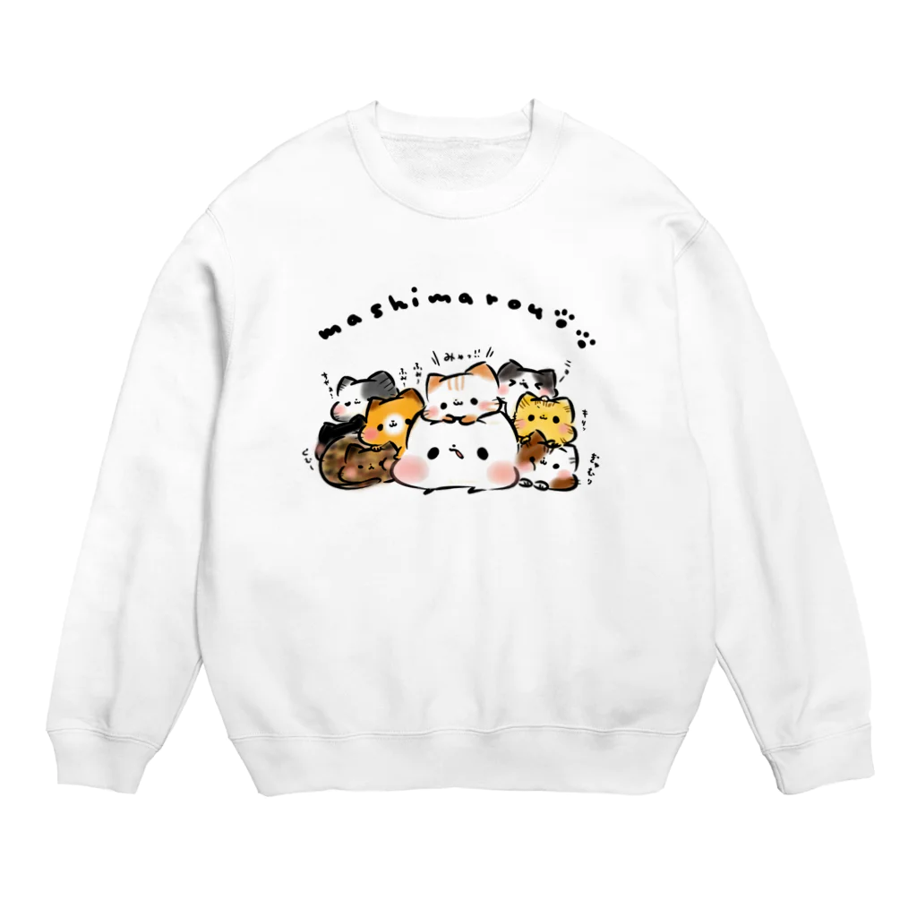 灯さかすの山盛り猫ましまろう Crew Neck Sweatshirt