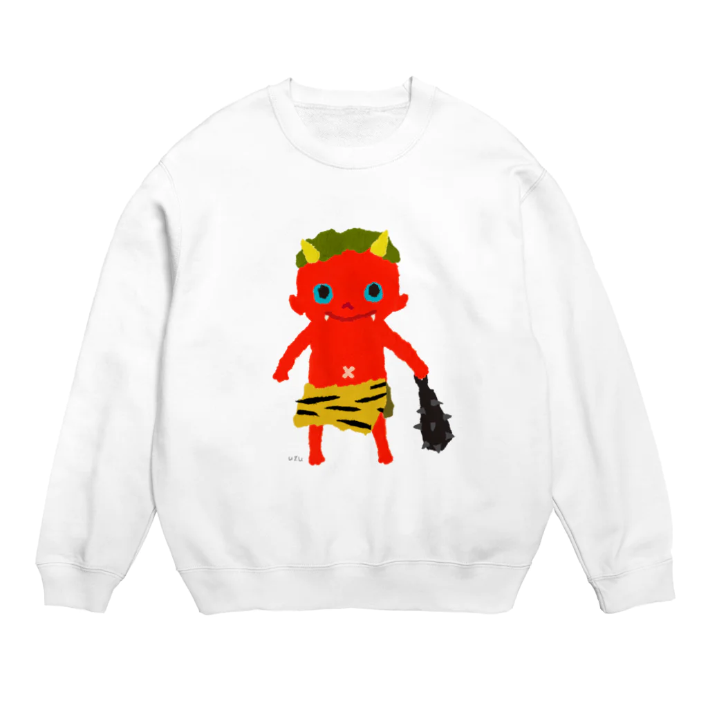 おばけ商店のおばけスウェット＜でっかい赤鬼＞ Crew Neck Sweatshirt