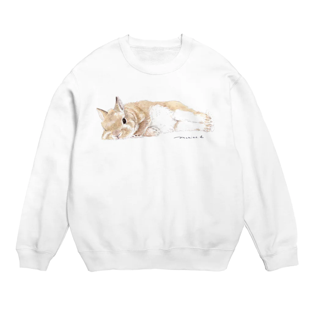 ヒラノマキコの2021.08月うさぎ Crew Neck Sweatshirt