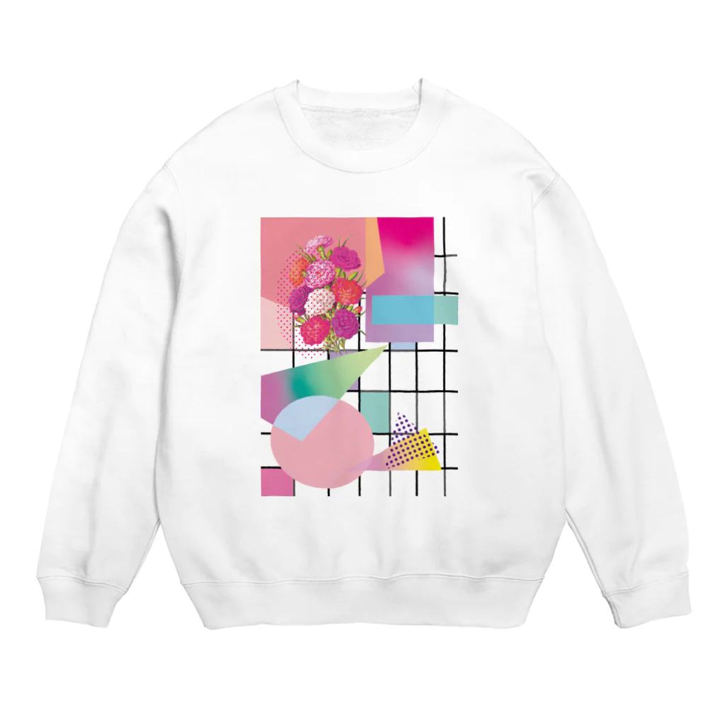 みるちちゃんのお花ドット Crew Neck Sweatshirt