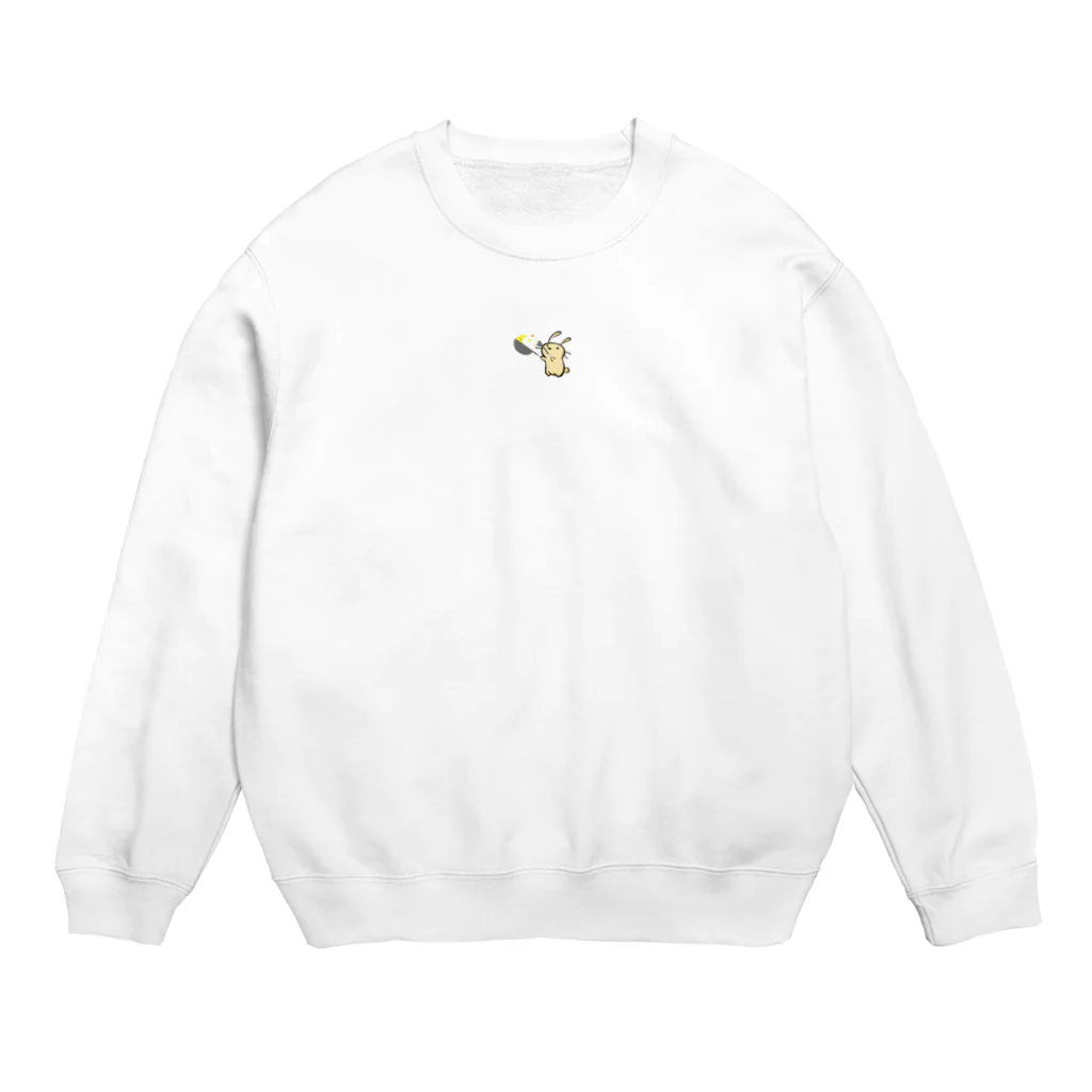 モグラノアナのチャーハン作るうさぎさん Crew Neck Sweatshirt