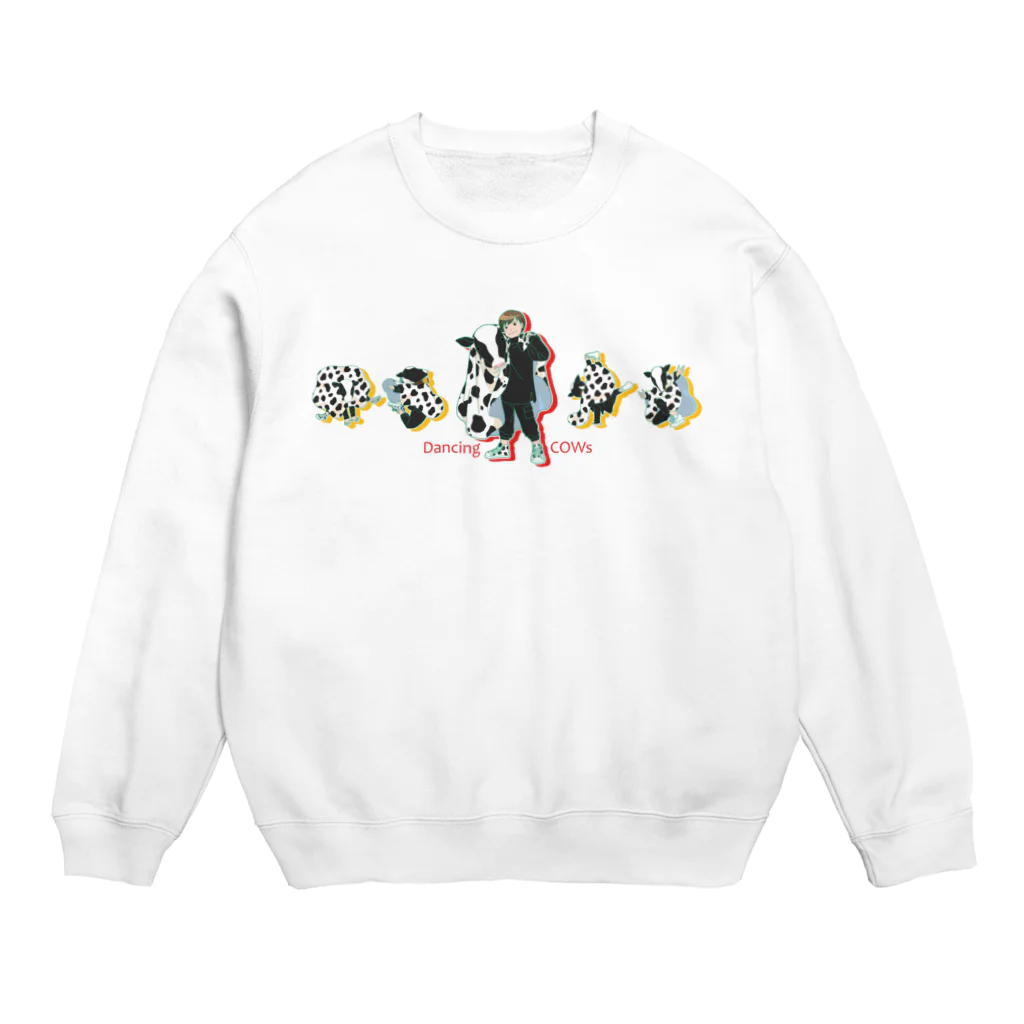 Pretty! showcase@SUZURI/まつもとめいこのDancing COWs Crew Neck Sweatshirt