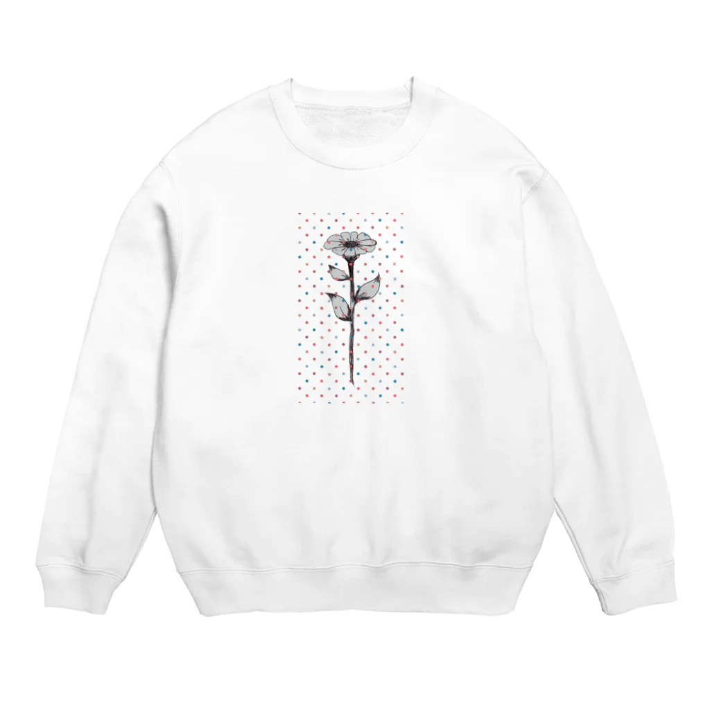 みるちちゃんのドット花 Crew Neck Sweatshirt