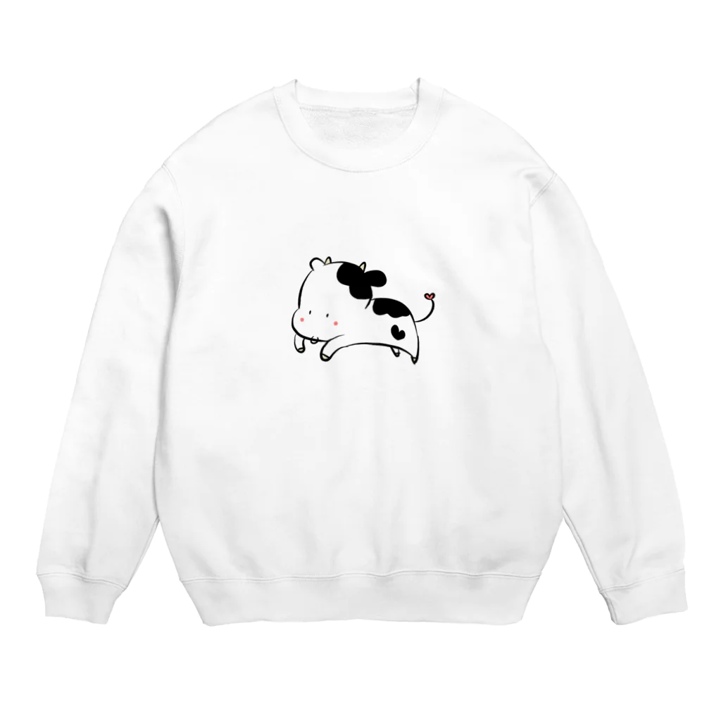 たえころりんの牛飛ぶ Crew Neck Sweatshirt