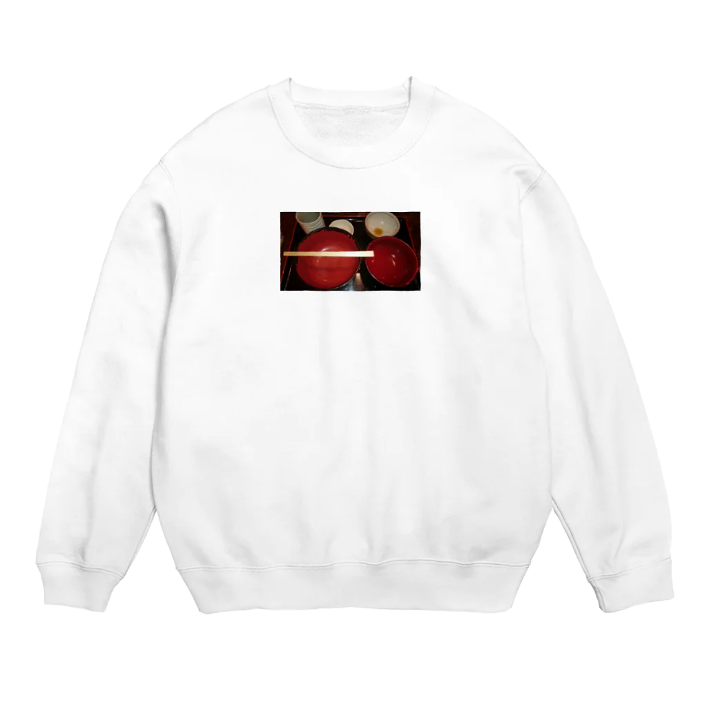 mimic28号の和食を綺麗に食べました。 Crew Neck Sweatshirt